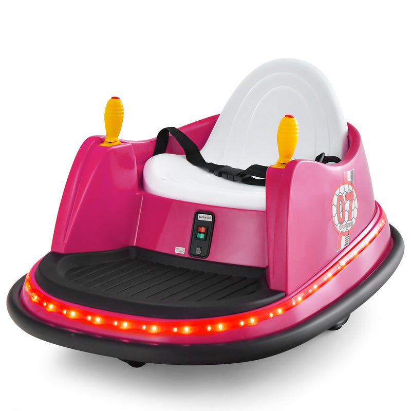 12V Pink Kids Ride-On Bumper Car with 360° Spin and Remote Control Magic Cars Variant 0