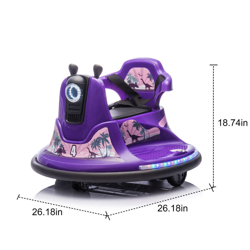 Kids Ride-On Bumper Car with Two-Handed Direction Control and Protective Bumper Strip Magic Cars 1