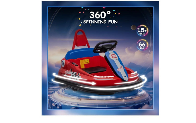 6V Electric Ride-On Bumper Car for Toddlers with 2 Speeds and Lights Magic Cars 4
