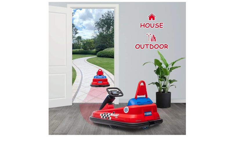 6V Electric Ride-On Bumper Car for Toddlers with 2 Speeds and Lights Magic Cars 6