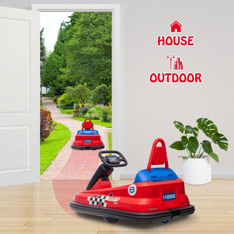 6V Electric Ride-On Bumper Car for Toddlers with 2 Speeds and Lights Magic Cars 6