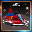 6V Electric Kids Ride-On Bumper Car with Lights and 2 Speeds for Toddlers Magic Cars 4