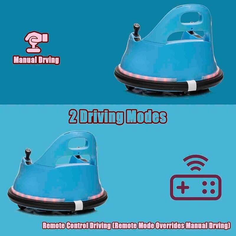 12V Remote Control Ride-On Bumper Car for Toddlers with 360-Degree Spin, Indoor and Outdoor Use Magic Cars 4