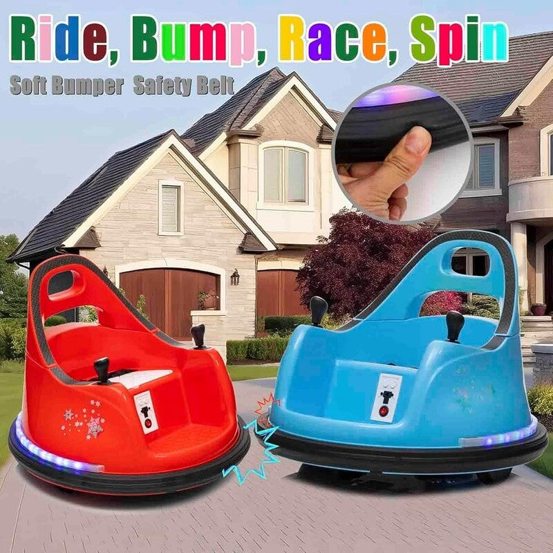 12V Remote Control Ride-On Bumper Car for Toddlers with 360-Degree Spin, Indoor and Outdoor Use Magic Cars 5
