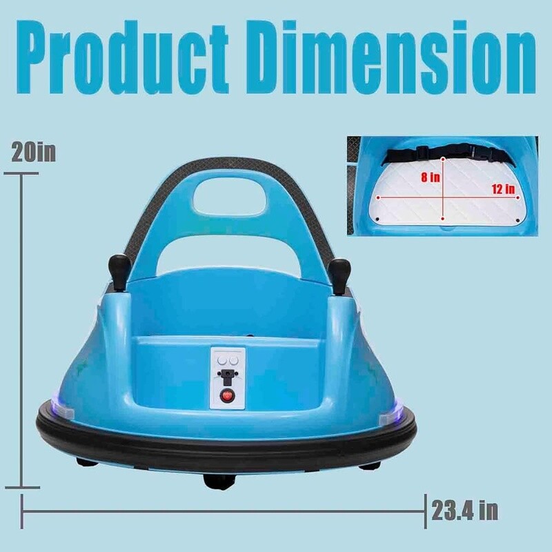 12V Remote Control Ride-On Bumper Car for Toddlers with 360-Degree Spin, Indoor and Outdoor Use Magic Cars 6