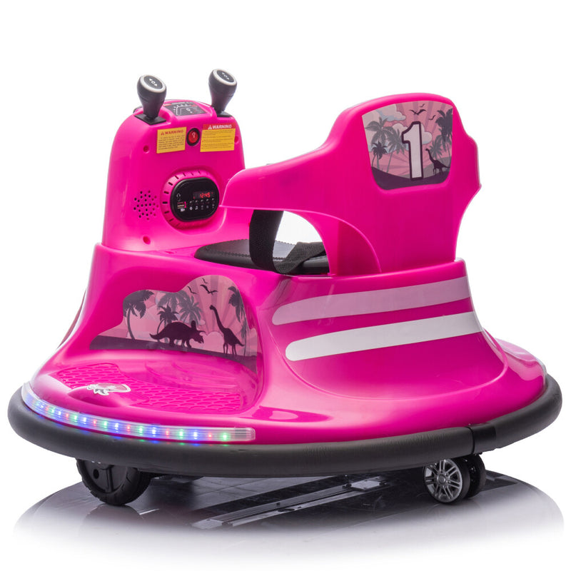Kids Ride-On Bumper Car with Parent Remote Control and 360-Degree Rotation Two-Handed Switch Magic Cars 10