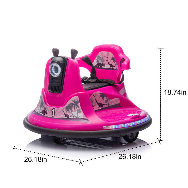Kids Ride-On Bumper Car with Parent Remote Control and 360-Degree Rotation Two-Handed Switch Magic Cars 1