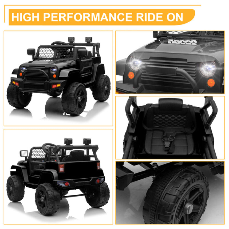 12V Kids Ride-On Toy Car with Dual Drive, 2.4G Remote Control, LED Lights, and MP3 Player Magic Cars 12