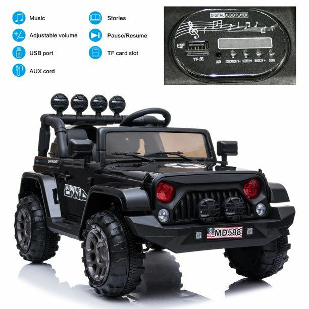 12V Kids Ride-On Electric Car with Remote Control, Dual Motors, USB Port, and LED Lights Magic Cars 1