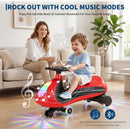 12V Electric Wiggle Ride-On Car for Kids Ages 3-8 with LED Lights and Bluetooth Music Magic Cars 4