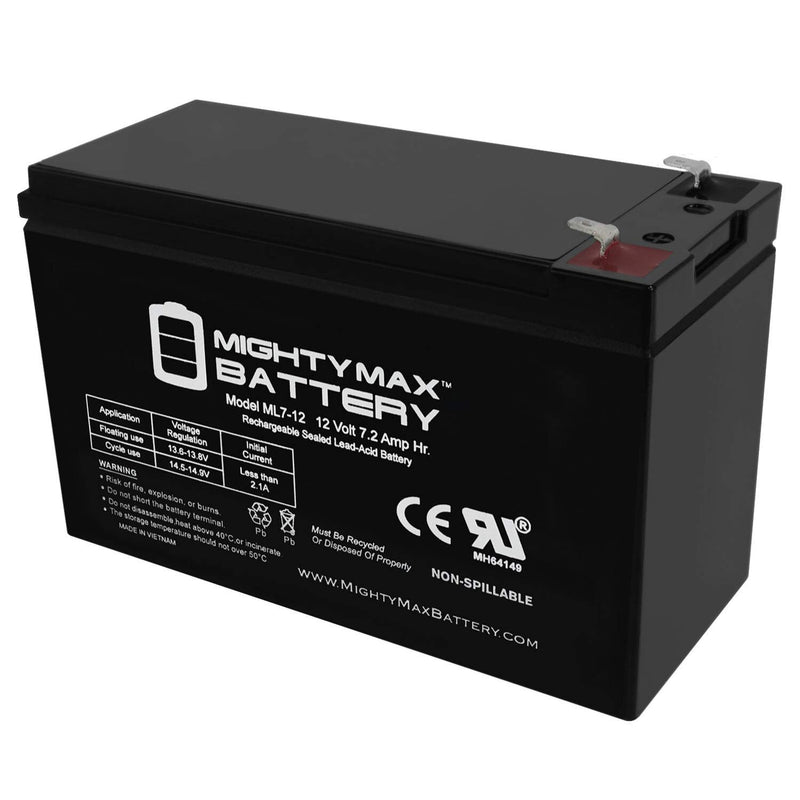 12V 7.2AH Replacement Battery for Kids Electric Ride-On Power Wheels Car Magic Cars 1