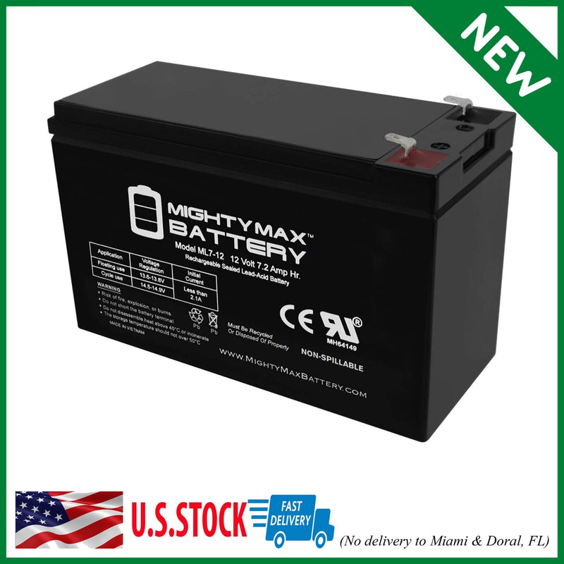 12V 7.2AH Replacement Battery for Kids Electric Ride-On Power Wheels Car Magic Cars Variant 0