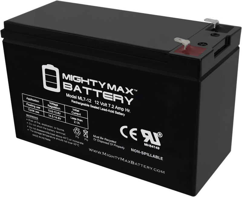 12V 7.2AH Replacement Battery for Kids Electric Ride-On Power Wheels Car Magic Cars 0