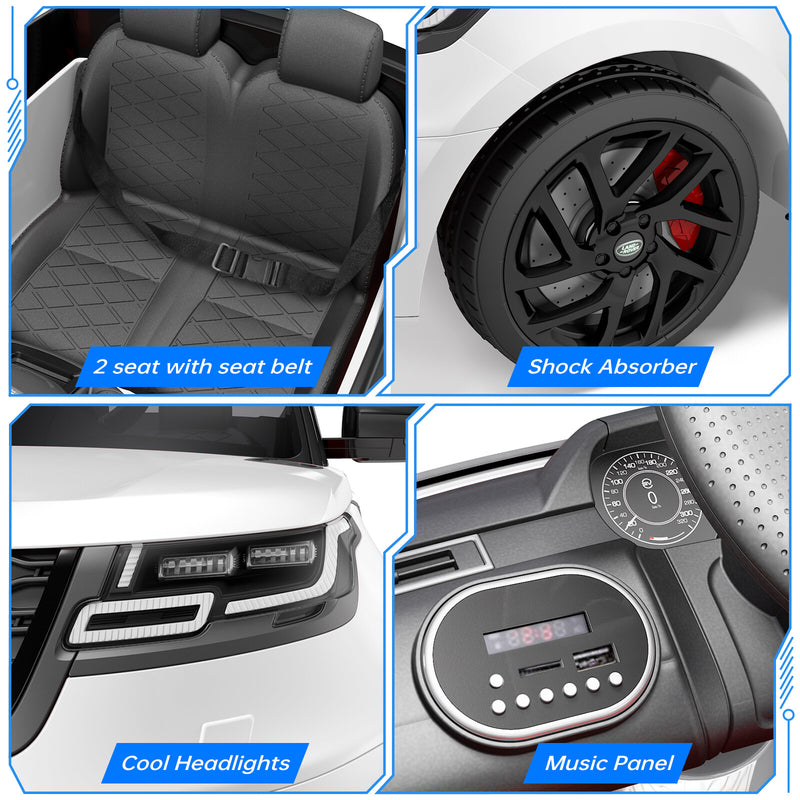 12V Electric 2-Seater Ride-On Car for Kids with Music and Battery Powered Toy Vehicle Magic Cars 2