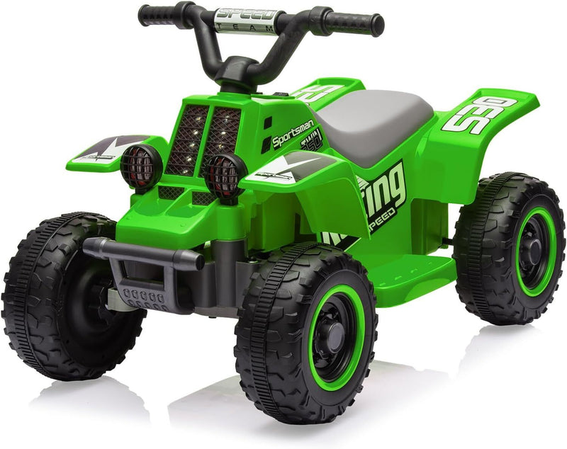 Kids Ride-On ATV Car with LED Headlights for Ages 3-8 Boys and Girls Green Magic Cars 1