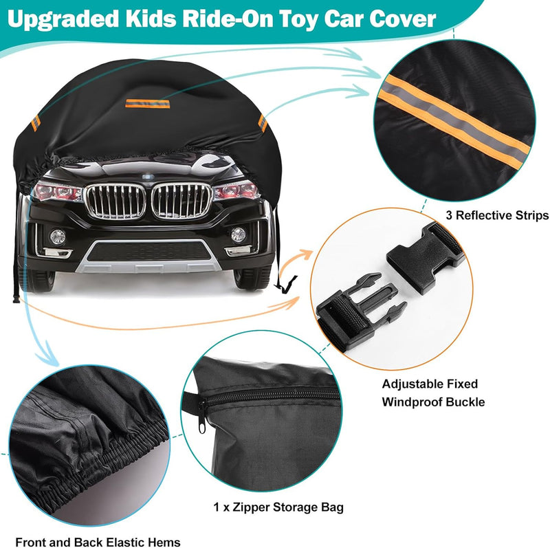 Large Waterproof Heavy-Duty 420D Cover for Kids Ride-On Power Wheels Car Magic Cars 4
