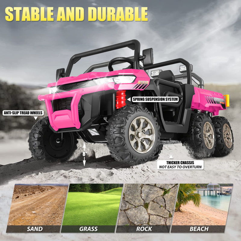 24V Electric Kids Ride-On Dump Truck with Remote Control and 4/6 Wheels Magic Cars 1