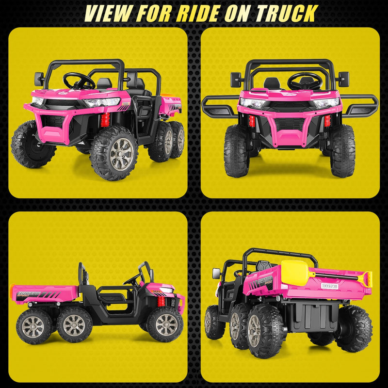 24V Electric Kids Ride-On Dump Truck with Remote Control and 4/6 Wheels Magic Cars 9