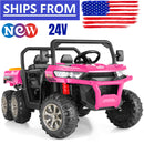 24V Electric Kids Ride-On Dump Truck with Remote Control 2-Seater 4/2WD Magic Cars 29