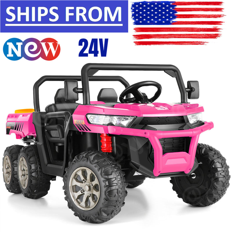 24V Electric 2-Seater Kids Ride-On Dump Truck with Remote Control and 4WD Magic Cars 28