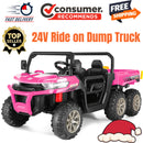 24V 2-Seater Kids Electric 4WD Ride-On Dump Truck with Remote Control Magic Cars 26