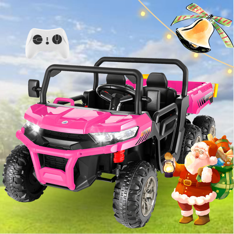 24V Electric 2-Seater Kids Ride-On Dump Truck with Remote Control and 4WD Magic Cars 13