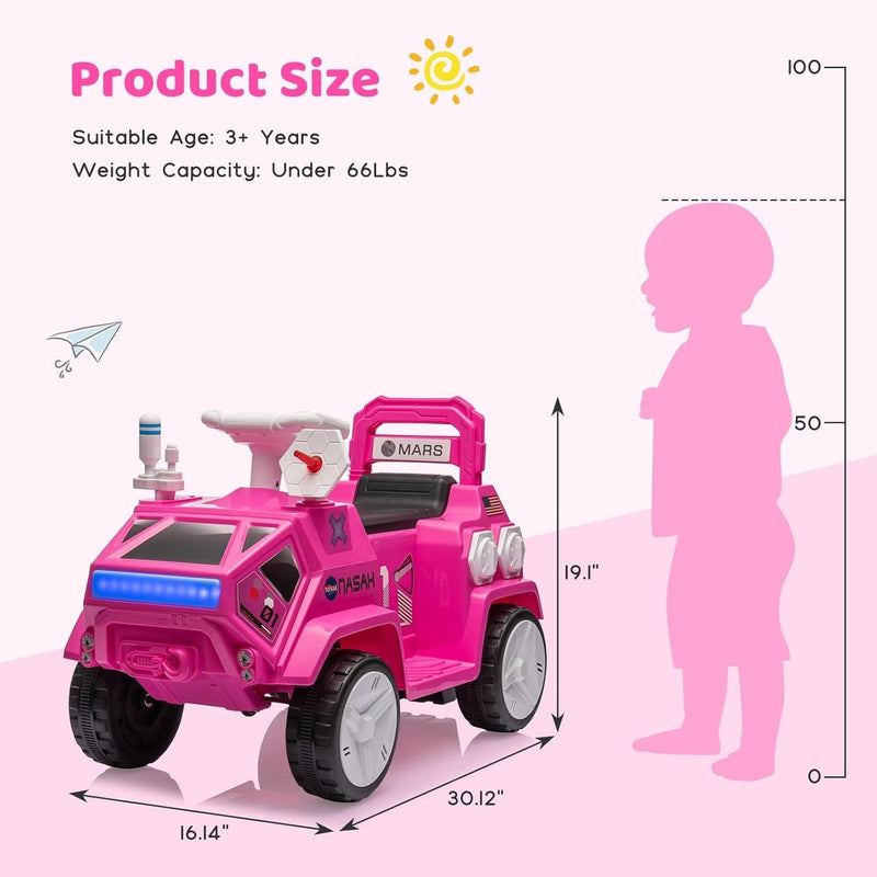 Electric Mars Rover Ride-On Car for Kids with Flashing Lights and Adventure Design Magic Cars 6
