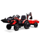 Kids 24V Electric Ride-On Excavator and Bulldozer Vehicle with Trailer Magic Cars 1