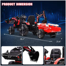 Kids 24V Electric Ride-On Excavator and Bulldozer Vehicle with Trailer Magic Cars 3
