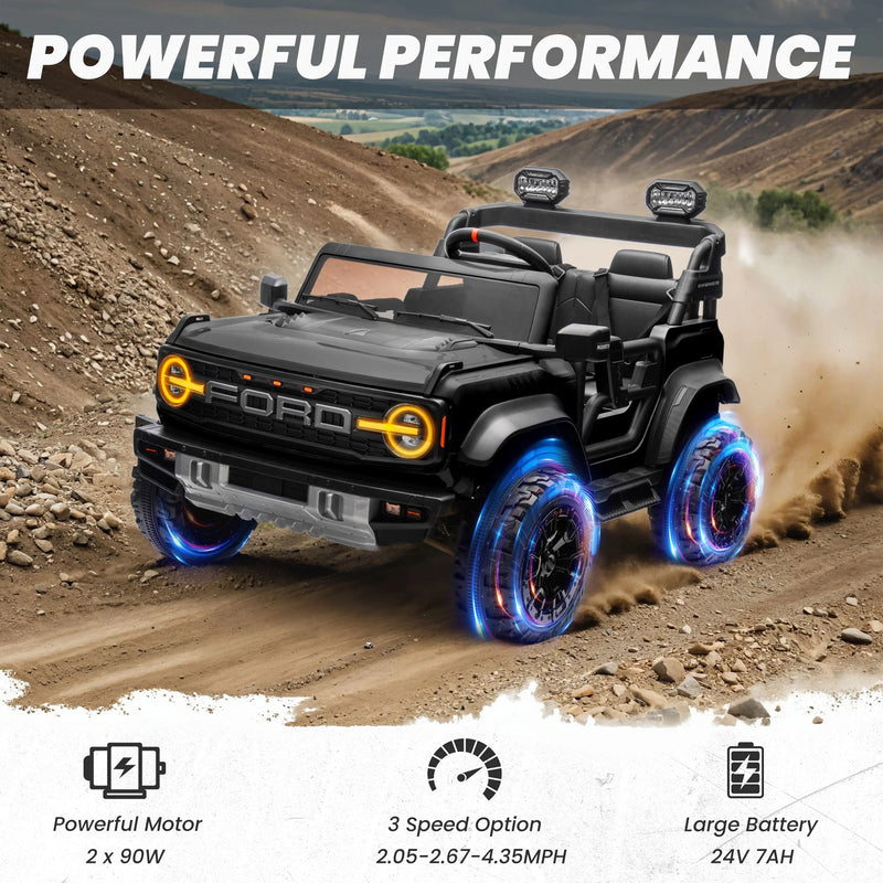 Kids 24V 2-Seater Ride-On Ford Bronco Car with Remote Control and Color Options Magic Cars 1