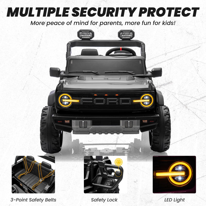 Kids 24V 2-Seater Ride-On Ford Bronco Car with Remote Control and Color Options Magic Cars 4