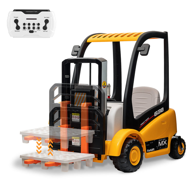 12V Battery-Powered Kids Electric Ride-On Forklift with Remote Control Magic Cars 9