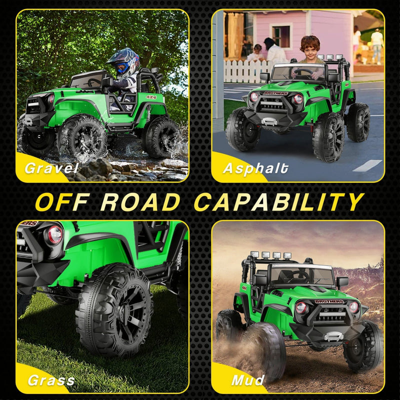 12V/24V Kids Electric Ride-On Jeep Truck ATV with Parent Remote Control Toy Vehicle Magic Cars 23