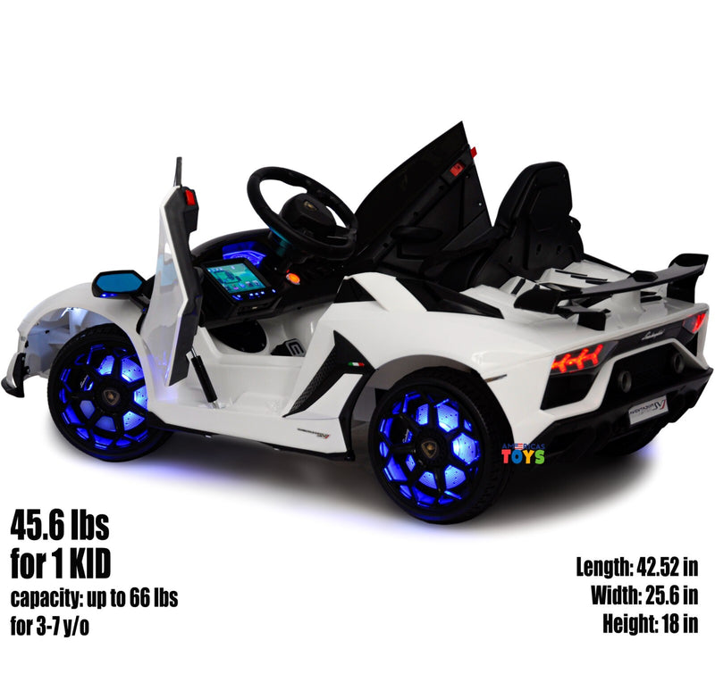 Kids Ride-On Licensed Lambo RC Car with MP4 Player and LED Wheels in Multiple Colors Magic Cars 27