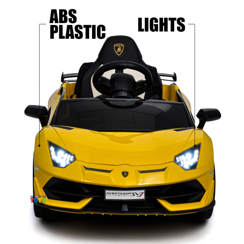Kids Ride-On Licensed Lambo RC Car with MP4 Player and LED Wheels in Multiple Colors Magic Cars 2