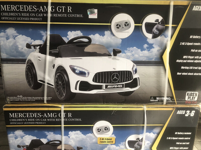 Electric Battery-Powered Kids Ride-On Car Mercedes-Benz AMG Red with Music Magic Cars 0