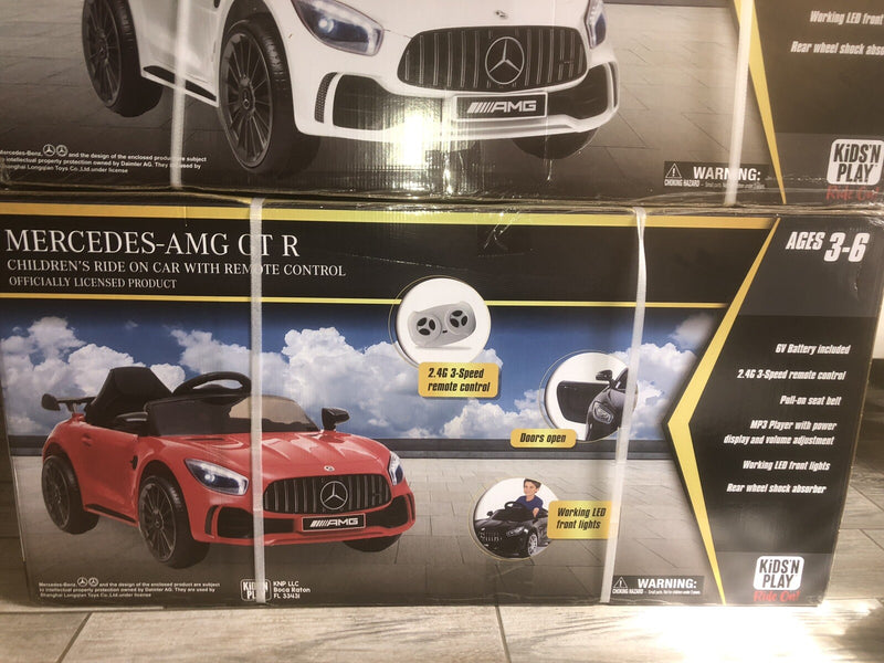 Electric Battery-Powered Kids Ride-On Car Mercedes-Benz AMG Red with Music Magic Cars 2