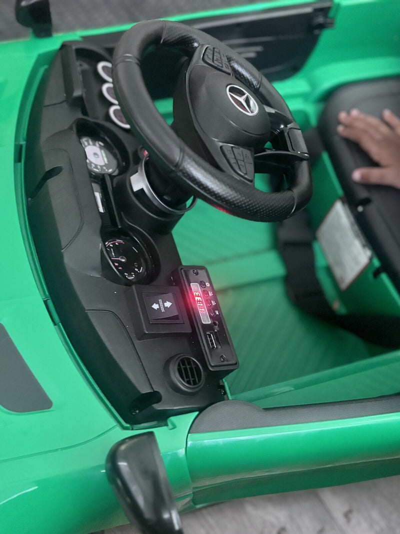 Electric Battery-Powered Kids Ride-On Car Mercedes AMG GT R with Music - Red Magic Cars 11