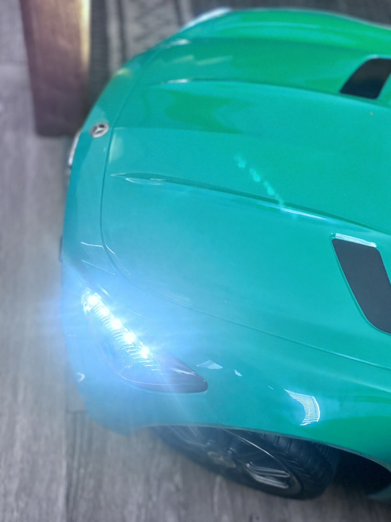 Electric Battery-Powered Kids Ride-On Car Mercedes AMG GT R with Music - Red Magic Cars 12
