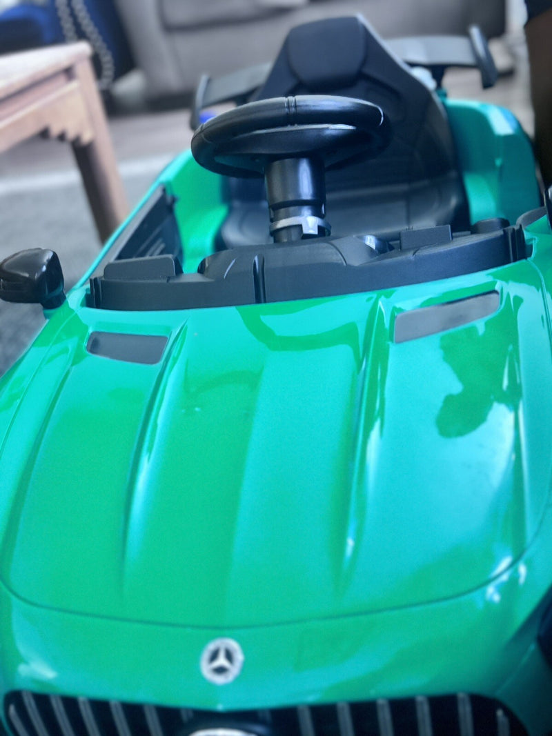 Electric Battery-Powered Kids Ride-On Car Mercedes AMG GT R with Music - Red Magic Cars 4
