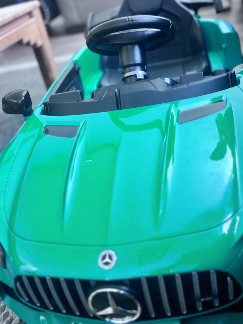 Electric Battery-Powered Kids Ride-On Car Mercedes AMG GT R with Music - Red Magic Cars 5