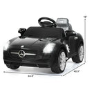 Kids Ride-On Mercedes SLS Car with Remote Control and MP3 Player, Black Magic Cars 1