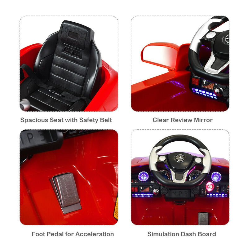 Kids Ride-On Mercedes SLS Car with Remote Control and MP3 Player Red Magic Cars 8