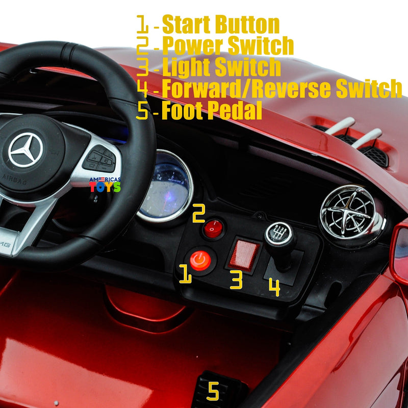 Kids Ride-On Remote Control Car with MP4 Screen LED Wheels Licensed Mercedes-Benz Various Colors Magic Cars 22