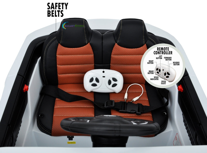 Kids Ride-On Remote Control Car with MP4 Screen LED Wheels Licensed Mercedes-Benz Various Colors Magic Cars 8