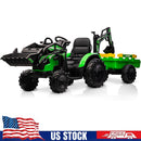 24V Electric Ride-On Excavator and Bulldozer Toy Vehicle with Remote Control for Kids Magic Cars 0