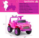 6V Electric Ride-On Kids Truck Toy with Music and LED Lights Magic Cars 12