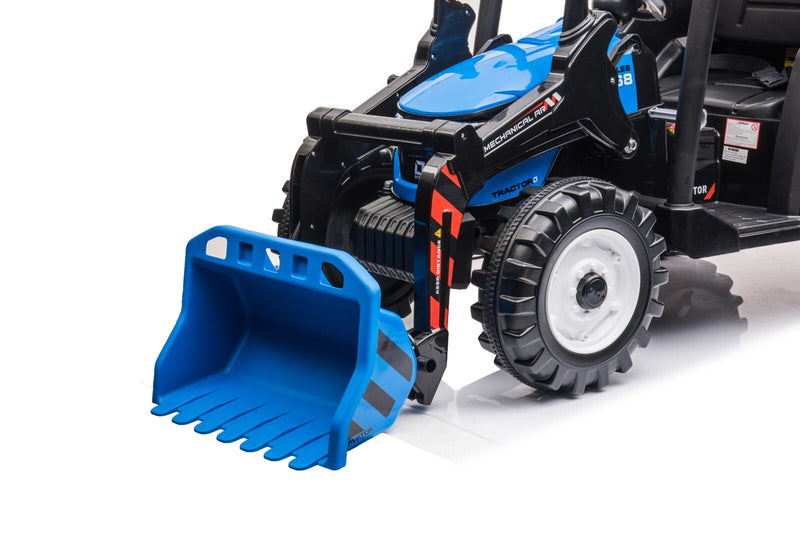 Kids Ride-On Electric Car with 24V Battery and Trailer Blue Magic Cars 4
