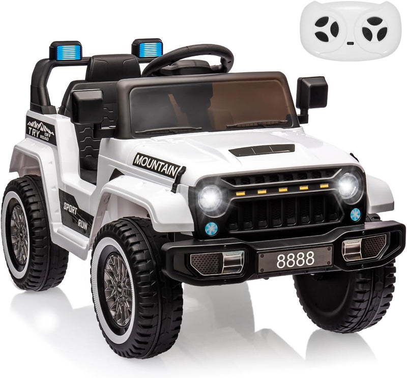12V Battery-Powered Electric Ride-On Truck for Kids with Remote Control and LED Lights Magic Cars 12