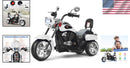 Electric White Chopper Motorcycle for Kids, 6V Powered Magic Cars 1